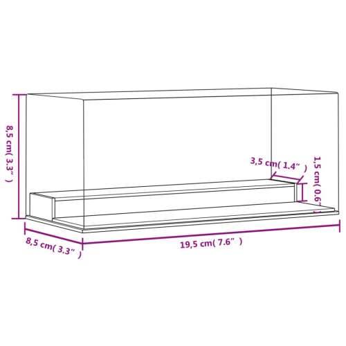 Kutija za izlaganje prozirna 19,5 x 8,5 x 8,5 cm akrilna - 19.5 x 8.5 x 8.5 cm Cijena