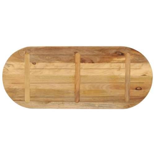 Stolna ploča 120x50x3,8 cm ovalna od masivnog grubog drva manga - Grubo drvo manga (prirodno) 120 x 50 cm 1 38 mm Cijena
