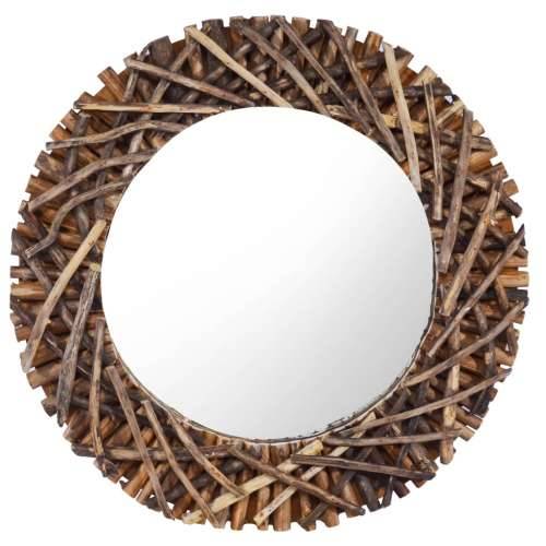 Zidno ogledalo od tikovine 60 cm okruglo Cijena