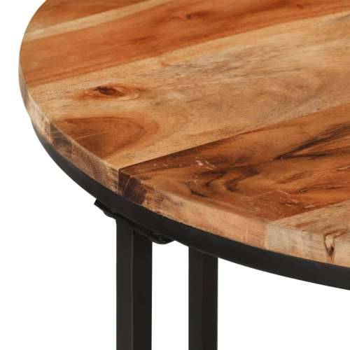 Stolić za kavu 55x55x45 cm od masivnog drva bagrema i željeza - 55 x 55 x 45 cm 1 Cijena