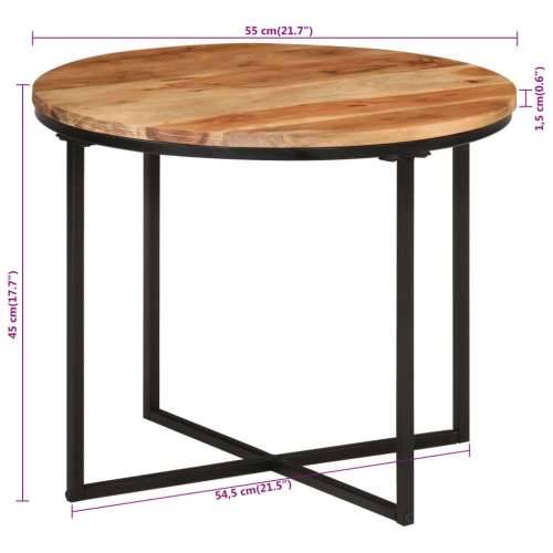 Stolić za kavu 55x55x45 cm od masivnog drva bagrema i željeza - 55 x 55 x 45 cm 1 Cijena