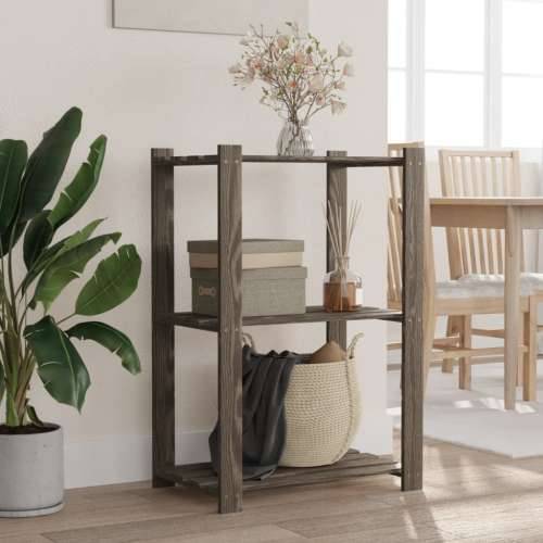 Stalak za pohranu 3 razina sivi 60x38x90 cm masivna borovina - Siva 60 x 38 x 90 cm 1 Cijena