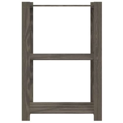 Stalak za pohranu 3 razina sivi 60x38x90 cm masivna borovina - Siva 60 x 38 x 90 cm 1 Cijena
