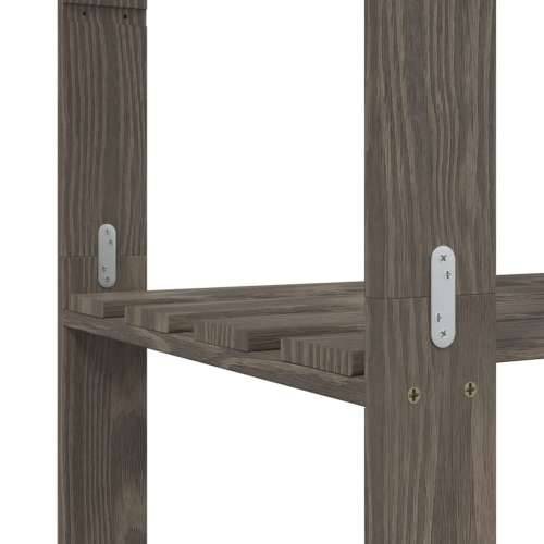 Stalak za pohranu 3 razina sivi 60x38x90 cm masivna borovina - Siva 60 x 38 x 90 cm 1 Cijena