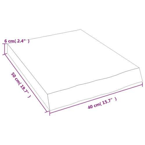 Kupaonska radna ploča 40x50x(2-6) cm netretirano masivno drvo - Prirodna 40 x 50 x 6 cm Cijena