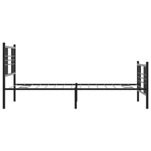 Metalni okvir kreveta uzglavlje i podnožje crni 107x203 cm - Crna 107 x 203 cm s uzglavljem i podnožjem Cijena