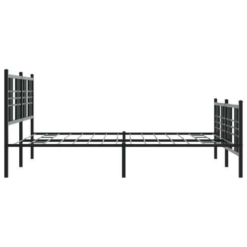 Metalni okvir kreveta uzglavlje i podnožje crni 150x200 cm - Crna 150 x 200 cm s uzglavljem i podnožjem Cijena