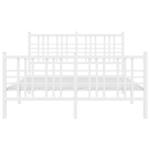 Metalni okvir kreveta uzglavlje i podnožje bijeli 140x200 cm Bijela 140 x 200 cm s uzglavljem i podnožjem Cijena
