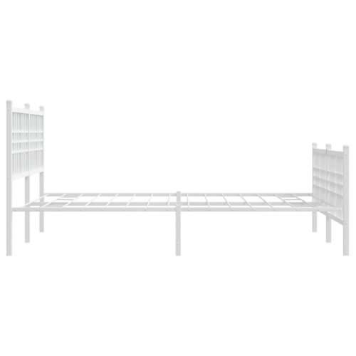 Metalni okvir kreveta uzglavlje i podnožje bijeli 140x200 cm Bijela 140 x 200 cm s uzglavljem i podnožjem Cijena