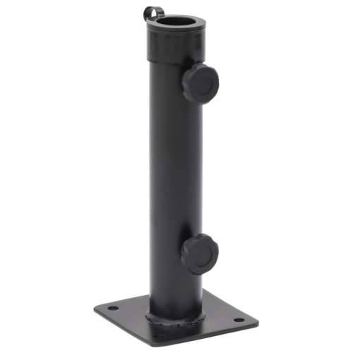 Baza suncobrana za stup Ø 38/48 mm mat crna čelična - mat crna 1 Cijena