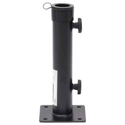 Baza suncobrana za stup Ø 38/48 mm mat crna čelična - mat crna 1 Cijena