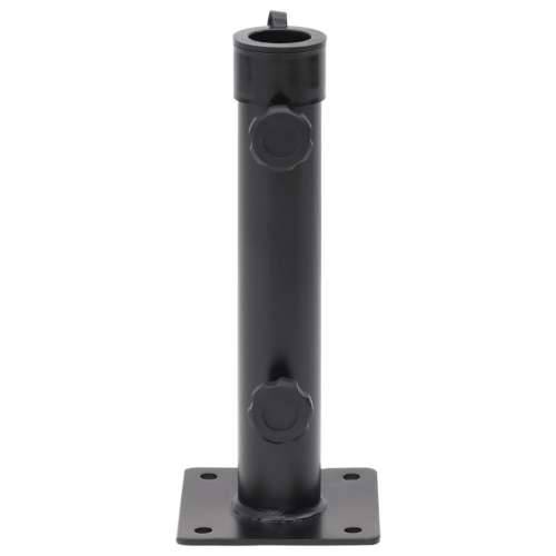 Baza suncobrana za stup Ø 38/48 mm mat crna čelična - mat crna 1 Cijena