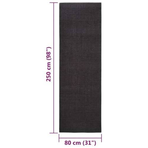 Tepih od sisala za grebanje crni 80 x 250 cm Cijena