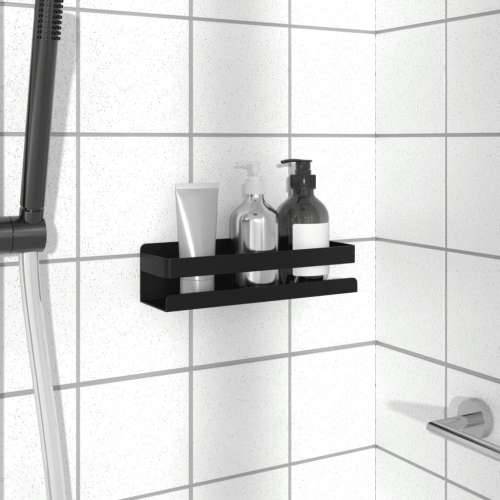 Polica za tuš mat crna 23x6,5x6 cm brušeni nehrđajući čelik 304 - 23 x 6.5 x 6 cm 1 Cijena