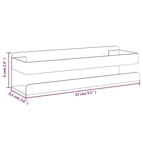 Polica za tuš mat crna 23x6,5x6 cm brušeni nehrđajući čelik 304 - 23 x 6.5 x 6 cm 1 Cijena
