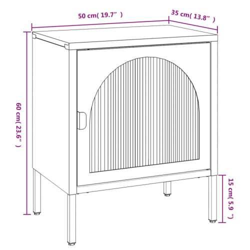 Noćni ormarići 2 kom crni 50 x 35 x 60 cm od stakla i čelika - 2 Cijena