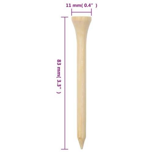Stalci za lopticu za golf 1000 kom 83 mm od bambusa - Prirodna 83 mm Cijena