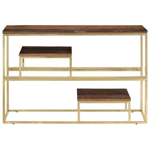 Konzolni stol zlatni od nehrđajućeg čelika i drva za pragove Cijena