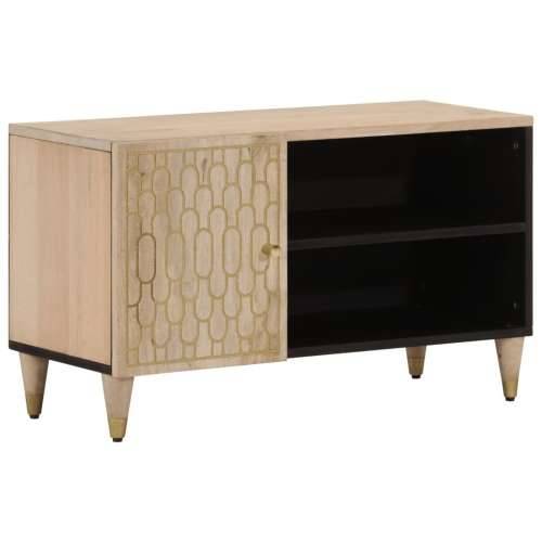 TV ormarić 80 x 31 x 46 cm od masivnog drva manga - Prirodna 1 Cijena