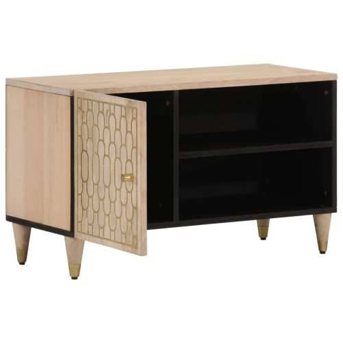 TV ormarić 80 x 31 x 46 cm od masivnog drva manga - Prirodna 1 Cijena