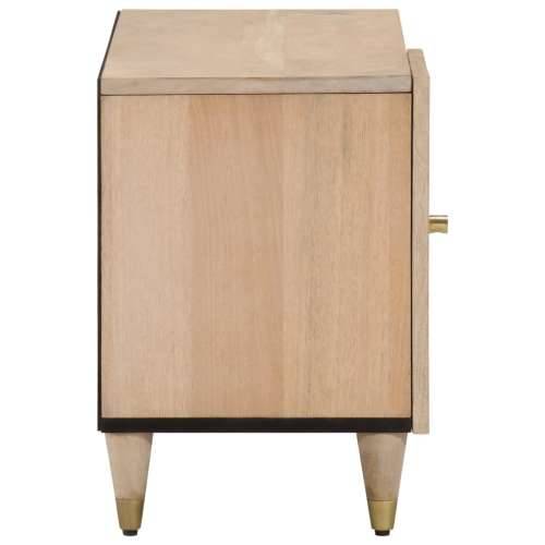TV ormarić 80 x 31 x 46 cm od masivnog drva manga - Prirodna 1 Cijena