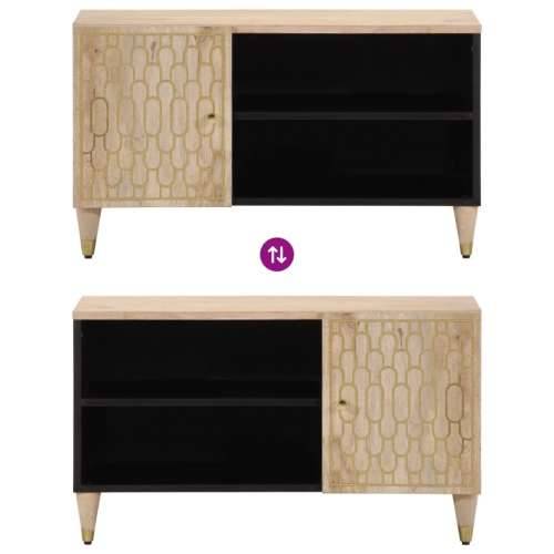 TV ormarić 80 x 31 x 46 cm od masivnog drva manga - Prirodna 1 Cijena