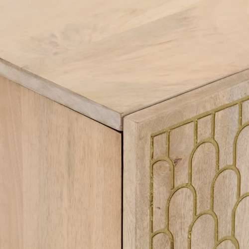 TV ormarić 80 x 31 x 46 cm od masivnog drva manga - Prirodna 1 Cijena