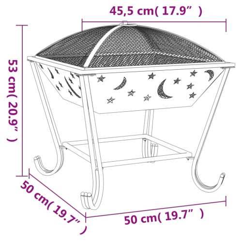 Posuda za vatru sa žaračem 50 cm XXL čelična Cijena
