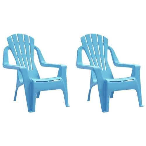 Vrtne stolice za djecu 2 kom plave 37x34x44 cm PP izgled drva - Plava 2 Cijena