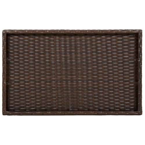 Sklopivi stol s pladnjem smeđi 65 x 40 x 75 cm od poliratana - Smeđa 1 Cijena