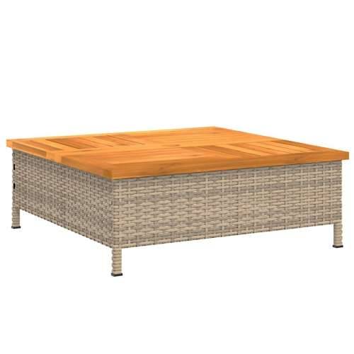 Pokrov za bazu suncobrana bež 70x70x25 cm poliratan i bagrem - Bež 1 Cijena