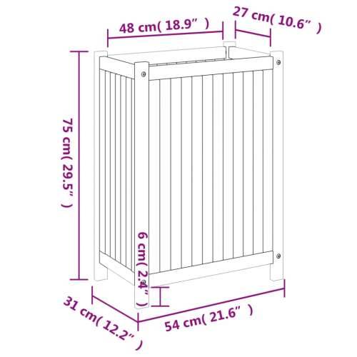 Vrtna sadilica s oblogom 54x31x75 cm od masivnog drva bagrema - 54 x 31 x 75 cm 1 Cijena