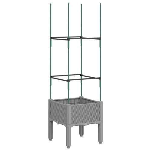 Vrtna sadilica s rešetkom svjetlosiva 40 x 40 x 142,5 cm PP - Svjetlosiva 40 x 40 x 142.5 cm 1 Cijena