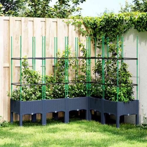 Vrtna sadilica s rešetkom plava siva 120x120x142,5 cm PP - Plavo-siva 160 x 120 x 142.5 cm 1 Cijena