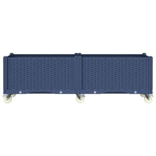 Vrtna sadilica s kotačima plava siva 160x50x54 cm PP - Plavo-siva 160 x 50 x 54 cm 1 Cijena
