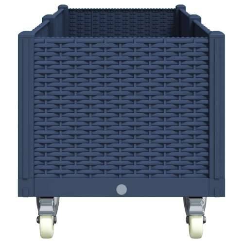 Vrtna sadilica s kotačima plava siva 160x50x54 cm PP - Plavo-siva 160 x 50 x 54 cm 1 Cijena