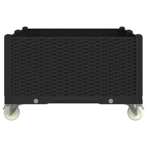 Vrtna sadilica s kotačima crna 100 x 80 x 54 cm PP - Crna 100 x 80 x 54 cm 1 Cijena