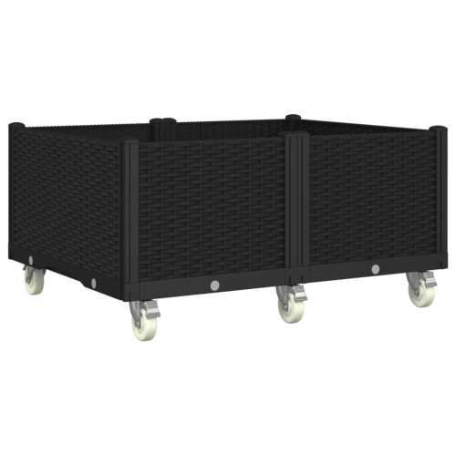 Vrtna sadilica s kotačima crna 100 x 80 x 54 cm PP - Crna 100 x 80 x 54 cm 1 Cijena