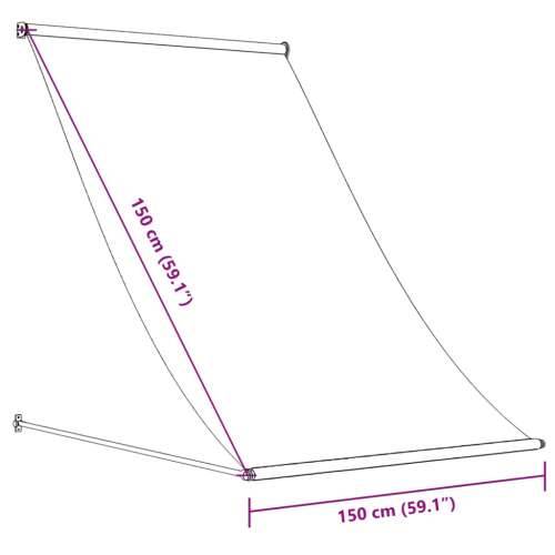Tenda na uvlačenje krem 150 x 150 cm od tkanine i čelika - Krema 150 x 150 cm 1 Cijena