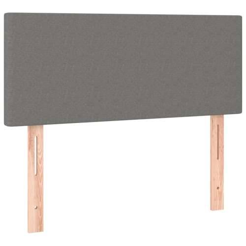 Krevet box spring s madracem LED tamnosivi 120 x 190 cm tkanina - Tamno siva 120 x 190 cm Gladak dizajn Cijena