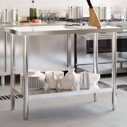Kuhinjski radni stol 110 x 55 x 85 cm od nehrđajućeg čelika