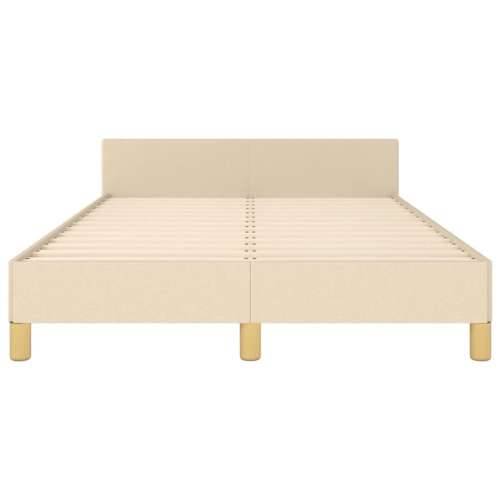 Okvir kreveta bez madraca krem 120x190 cm od tkanine - Krema 120 x 190 cm Okomite pruge Cijena