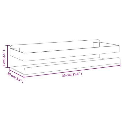 Polica za tuš mat crna 30x10x6 cm brušeni nehrđajući čelik 304 - 30 x 10 x 6 cm 1 Cijena