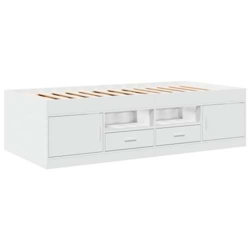 Dnevni krevet s ladicama bez madraca bijeli 75x190 cm - Bijela 75 x 190 cm Cijena