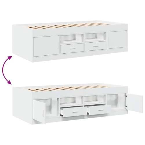 Dnevni krevet s ladicama bez madraca bijeli 75x190 cm - Bijela 75 x 190 cm Cijena