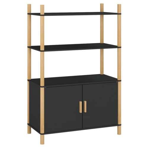 Visoka komoda crna 80 x 40 x 121 cm od konstruiranog drva - Crna 1 Cijena
