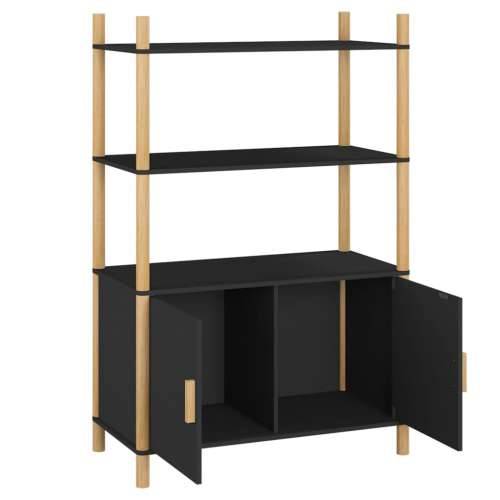 Visoka komoda crna 80 x 40 x 121 cm od konstruiranog drva - Crna 1 Cijena