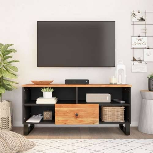 TV ormarić 100 x 33 x 46 cm drvo bagrema i konstruirano drvo Smeđa 1 Cijena