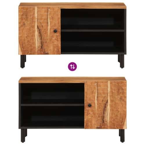 TV ormarić 80x33x46 cm od masivnog bagremovog drva - Prirodna 1 Masivno bagremovo drvo Cijena