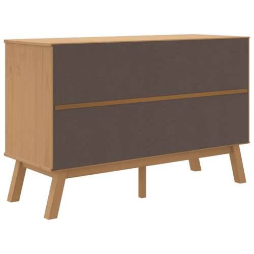 Komoda OLDEN sivo-smeđa 114 x 43 x 73,5 cm od masivne borovine - Siva i smeđa 1 Cijena